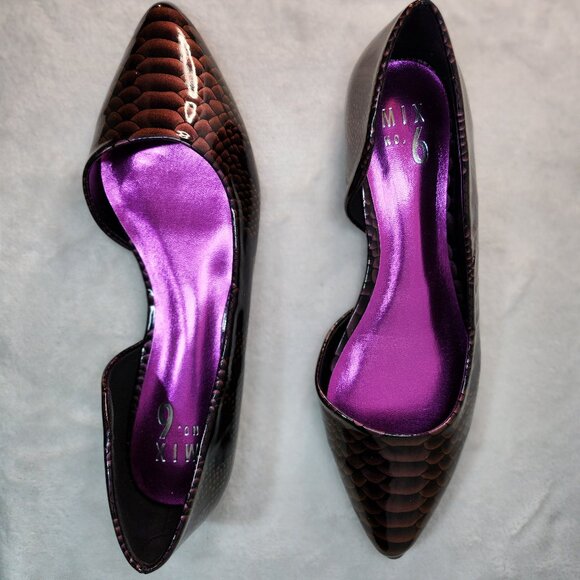 *New Low Price!* Mix no. 6 Fabiana Flats Purple Snake - Picture 3 of 10